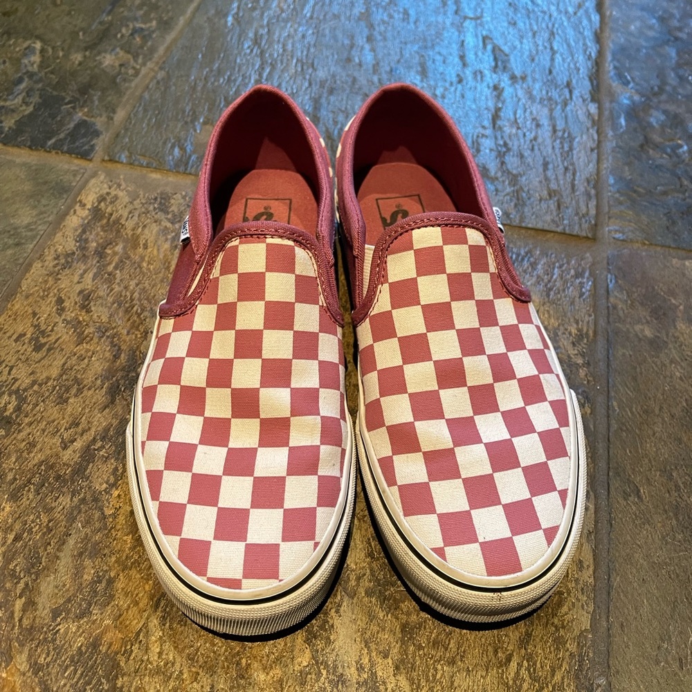 Pink checker vans